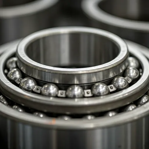 Precision-engineered ball bearings featuring PAI polymer cages and components for low-friction industrial applications