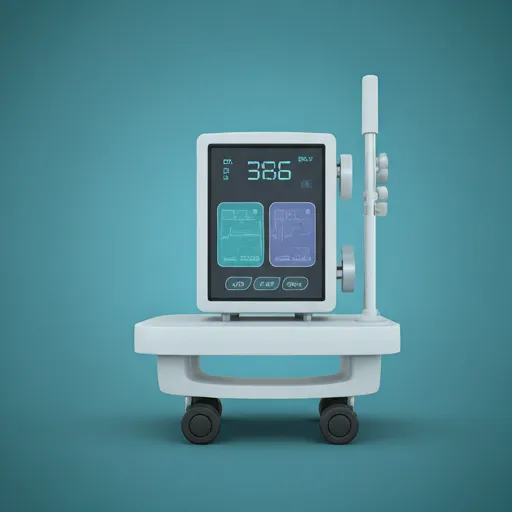 PEI plastic components integrated into a modern medical patient monitor and diagnostic workstation for hospital use