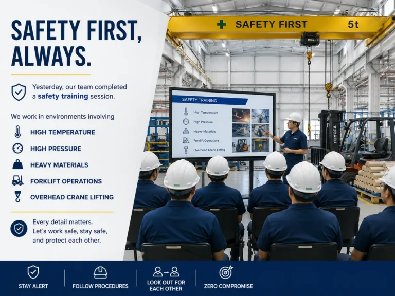 an internal safety training session