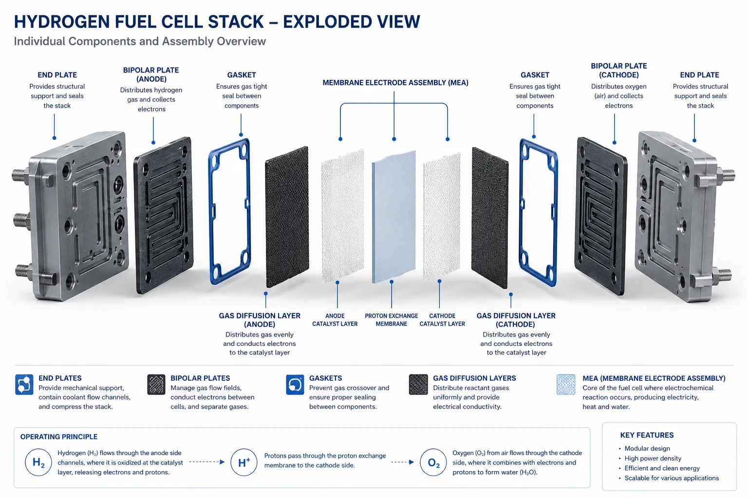 hydrogen fuel cell stack