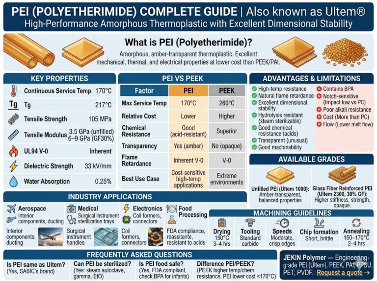 PEI (Polyetherimide) / Ultem® Complete Guide Infographic