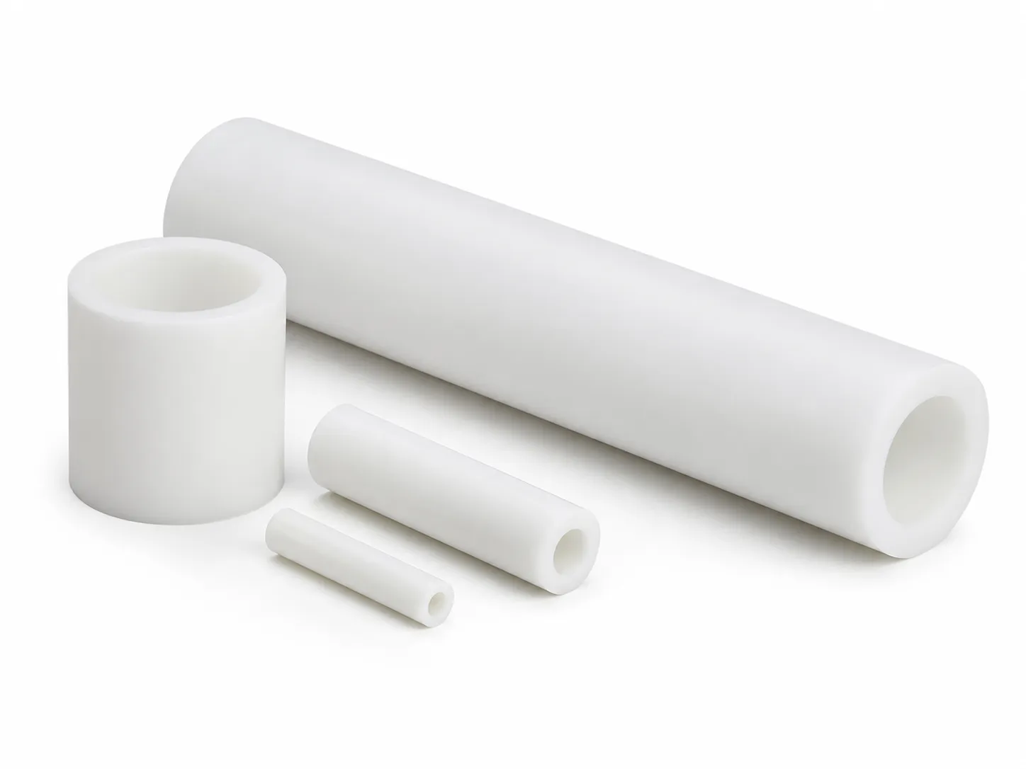 Engineering plastic hollow tubes in multiple diameters for machining sleeves and bushings