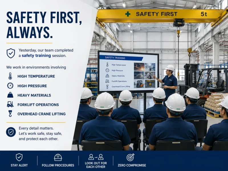 an internal safety training session